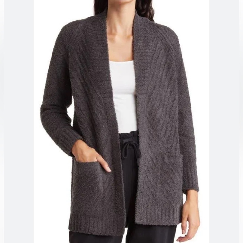 NWT Barefoot Dreams Cozychic Directional Ribbed Cardigan